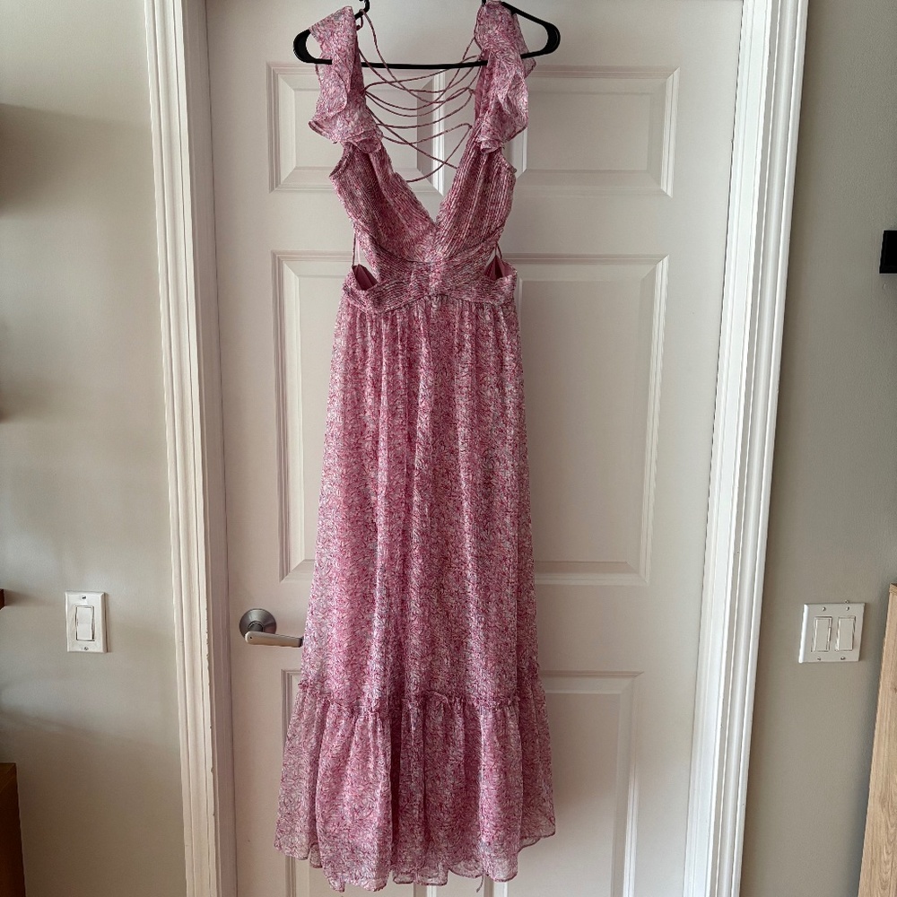 ASTR Primrose Floral Strappy Back Maxi Dress